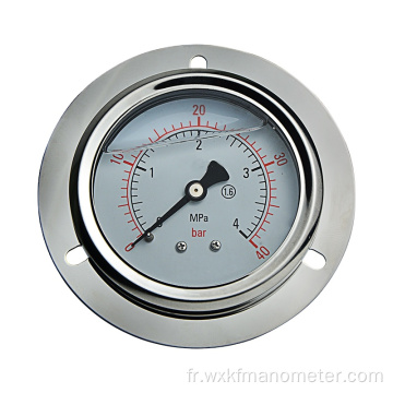 Gauge de pression en acier inoxydable de la bride